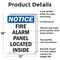 Signmission Fire Alarm Panel Located Inside, 12 in W x Rectangle, Aluminum OS-2PACK-NS-A-1218-V-12534 - alternate 3